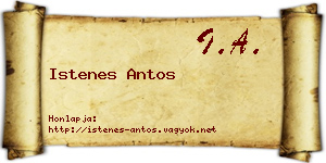 Istenes Antos névjegykártya
